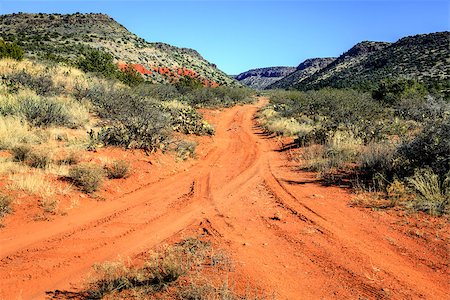 fork in road - Dirt road in the desert near Cottonwood, Arizona Stock Photo - Budget Royalty-Free & Subscription, Code: 400-08286660