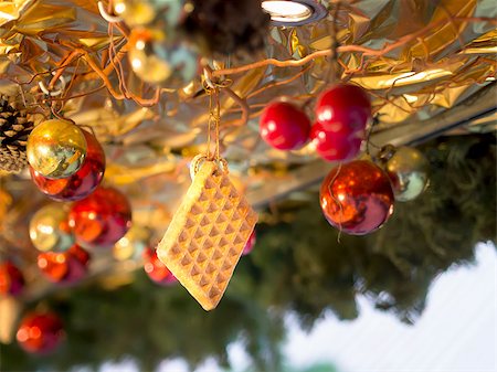 Image of a wafer decoration on a Christmas market Stock Photo - Budget Royalty-Free & Subscription, Code: 400-08286692