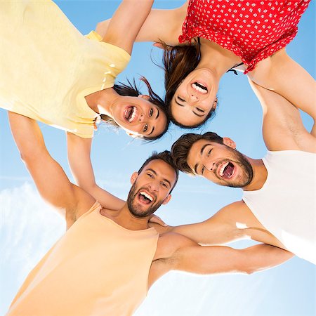 Group of friends having fun at the beach Stock Photo - Budget Royalty-Free & Subscription, Code: 400-08287030