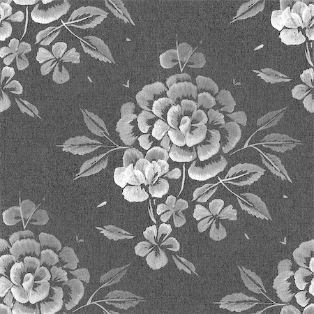 simsearch:400-07510594,k - Seamless pattern with White flowers on a dark gray background. Drawing acrylic paints. Stock Photo - Budget Royalty-Free & Subscription, Code: 400-08287093