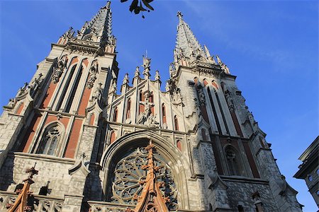 Saint Nicolas roman catholic cathedral in Kiev, Ukraine Stockbilder - Microstock & Abonnement, Bildnummer: 400-08287975