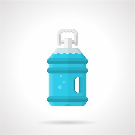 simsearch:400-08193402,k - Flat color style vector icon for full bottle of potable water on white background. Foto de stock - Super Valor sin royalties y Suscripción, Código: 400-08288075