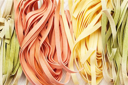 food top of view - Colorful italian pasta closeup Stock Photo - Budget Royalty-Free & Subscription, Code: 400-08288584