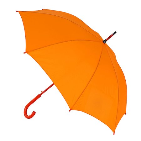 simsearch:400-04921907,k - opened orange umbrella isolated on white background Foto de stock - Super Valor sin royalties y Suscripción, Código: 400-08288743
