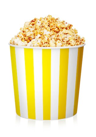 simsearch:400-04913050,k - Popcorn box. Isolated on white background Photographie de stock - Aubaine LD & Abonnement, Code: 400-08289659