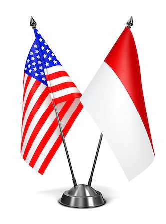 principality - USA and Monaco - Miniature Flags Isolated on White Background. Stock Photo - Budget Royalty-Free & Subscription, Code: 400-08289795