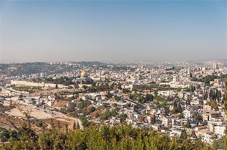 simsearch:400-04886708,k - Dome of the Rock in beautiful panorama of Jerusalem Israel Photographie de stock - Aubaine LD & Abonnement, Code: 400-08289903