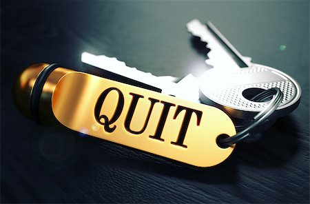 simsearch:400-08283741,k - Keys and Golden Keyring with the Word Quit over Black Wooden Table with Blur Effect. Toned Image. Foto de stock - Super Valor sin royalties y Suscripción, Código: 400-08282621