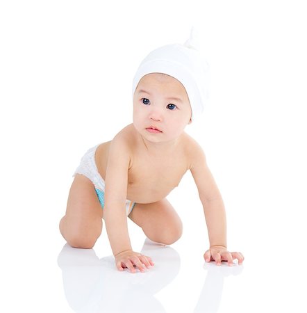 simsearch:400-05130009,k - Cute baby crawling on the floor . Stock Photo - Budget Royalty-Free & Subscription, Code: 400-08282887