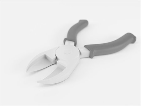 3D Render of Hand Tools - wire cutters Stock Photo - Budget Royalty-Free & Subscription, Code: 400-08283169