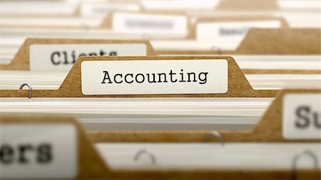 simsearch:400-08187688,k - Accounting Concept. Word on Folder Register of Card Index. Selective Focus. Fotografie stock - Microstock e Abbonamento, Codice: 400-08283756