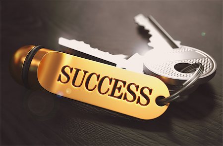 simsearch:400-08283741,k - Keys to Success - Concept on Golden Keychain over Black Wooden Background. Closeup View, Selective Focus, 3D Render. Toned Image. Foto de stock - Super Valor sin royalties y Suscripción, Código: 400-08283763