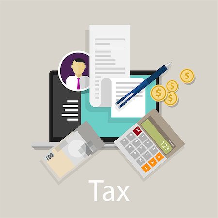 rimborso - pay tax taxes money icon income taxation currency calculating vector Fotografie stock - Microstock e Abbonamento, Codice: 400-08294137