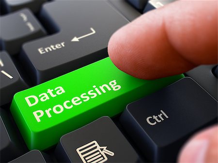 data processing system - Data Processing Green Button - Finger Pushing Button of Black Computer Keyboard. Blurred Background. Closeup View. Stock Photo - Budget Royalty-Free & Subscription, Code: 400-08294230