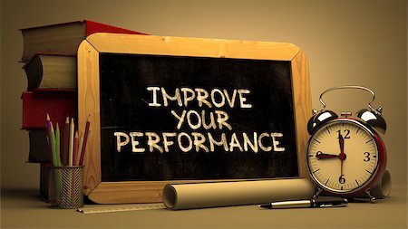 simsearch:400-07338798,k - Improve Your Performance Concept Hand Drawn on Chalkboard. Blurred Background. Toned Image. Stock Photo - Budget Royalty-Free & Subscription, Code: 400-08294281