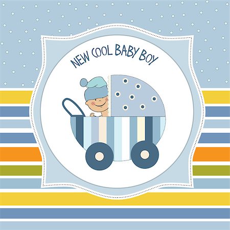 baby boy shower card, vector eps10 Stock Photo - Budget Royalty-Free & Subscription, Code: 400-08295088