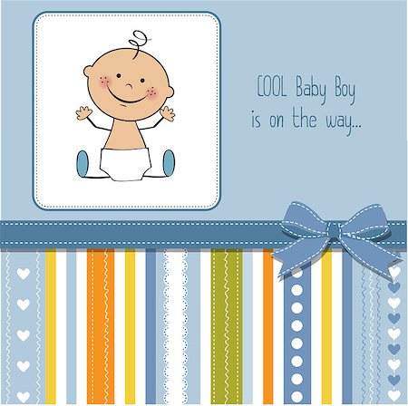 baby boy shower card, vector eps10 Stock Photo - Budget Royalty-Free & Subscription, Code: 400-08295089