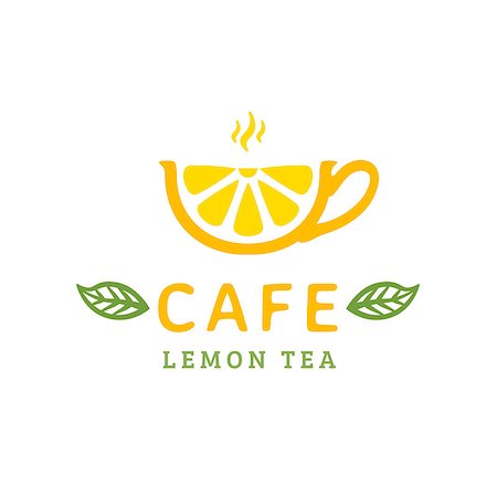 deniskolt (artist) - Cafe logo design. Cup lemon tea. Vector illustration Foto de stock - Royalty-Free Super Valor e Assinatura, Número: 400-08295145