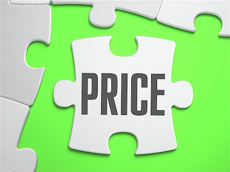 PRICE - Jigsaw Puzzle with Missing Pieces. Bright Green Background. Close-up. 3d Illustration. Stock Photo - Budget Royalty-Free & Subscription, Code: 400-08295548