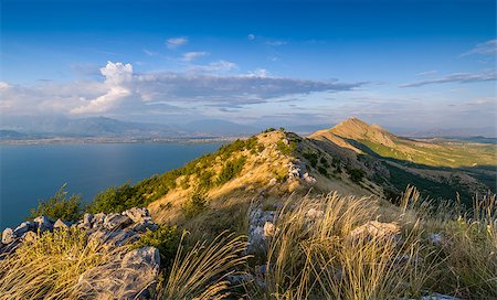 steffus (artist) - Mountain peak and Skadar lake national park on the Montenegro and Albania border. Montenegro. Fotografie stock - Microstock e Abbonamento, Codice: 400-08295615
