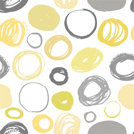 simsearch:400-08492974,k - Set of grunge vector textured brush circles in yellow Foto de stock - Super Valor sin royalties y Suscripción, Código: 400-08295694