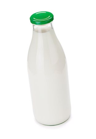 simsearch:400-04499805,k - Milk bottle. Isolated on white background Photographie de stock - Aubaine LD & Abonnement, Code: 400-08295738
