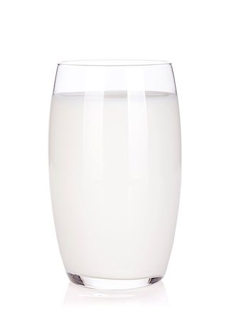 simsearch:400-04499805,k - Glass with milk. Isolated on white background Photographie de stock - Aubaine LD & Abonnement, Code: 400-08295770