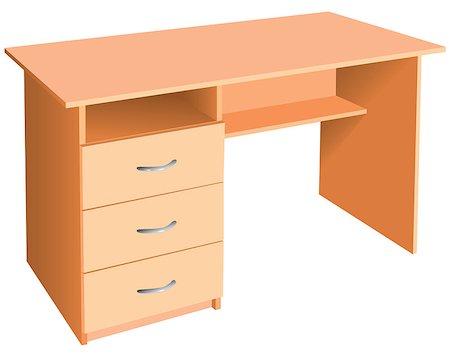 Office version of the table with drawers. Vector illustration. Photographie de stock - Aubaine LD & Abonnement, Code: 400-08296029