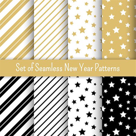 simsearch:400-08411543,k - Set of  New Year party patterns, vector illustration. For banners and invitations. Photographie de stock - Aubaine LD & Abonnement, Code: 400-08296399