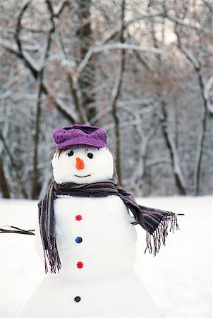 funny freezing cold photos - snow man standing close up Stock Photo - Budget Royalty-Free & Subscription, Code: 400-08296457