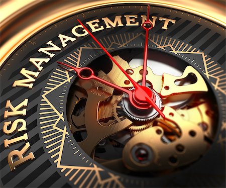 roi - Risk Management on Black-Golden Watch Face with Closeup View of Watch Mechanism. Fotografie stock - Microstock e Abbonamento, Codice: 400-08296613