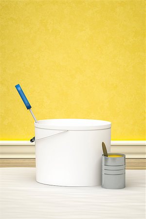 simsearch:400-08796800,k - An image of a bucket for redecoration Foto de stock - Royalty-Free Super Valor e Assinatura, Número: 400-08296669