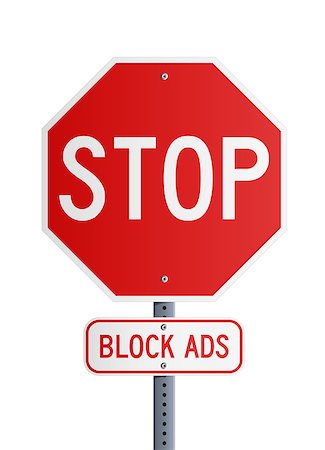 popping up - Vector concept about block ads stop road sign Stock Photo - Budget Royalty-Free & Subscription, Code: 400-08297095