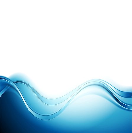 furta-cor - Bright blue abstract water waves design. Vector background Foto de stock - Royalty-Free Super Valor e Assinatura, Número: 400-08297197