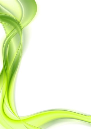 simsearch:400-08291134,k - Bright green shiny smooth waves on white background. Vector art design Stock Photo - Budget Royalty-Free & Subscription, Code: 400-08297206