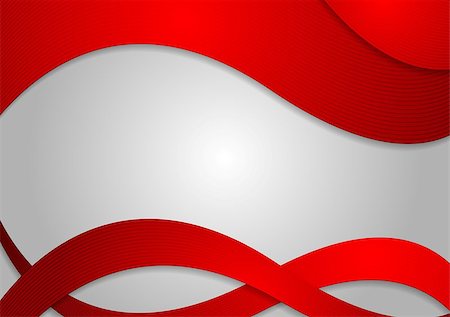 simsearch:400-08291134,k - Red corporate waves on grey background. Vector design Stock Photo - Budget Royalty-Free & Subscription, Code: 400-08297203