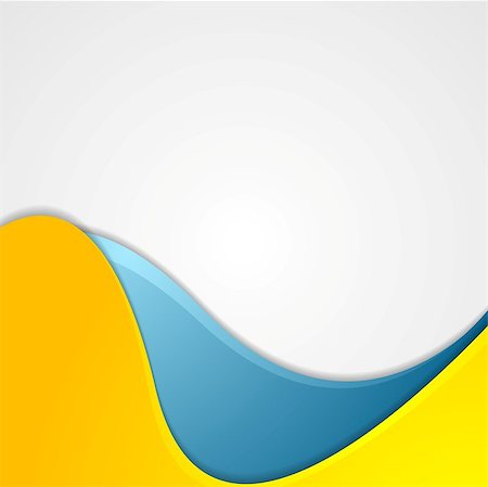 simsearch:400-08291134,k - Bright waves on light background. Vector template design Stock Photo - Budget Royalty-Free & Subscription, Code: 400-08297212