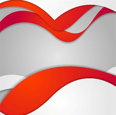 simsearch:400-08291134,k - Red grey contrast gradient wavy design. Vector background Stock Photo - Budget Royalty-Free & Subscription, Code: 400-08297220
