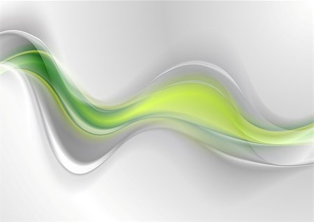 simsearch:400-08291134,k - Smooth green grey abstract waves design. Vector background Stock Photo - Budget Royalty-Free & Subscription, Code: 400-08297221