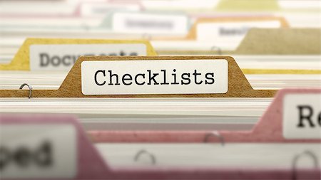 Checklists - Folder Register Name in Directory. Colored, Blurred Image. Closeup View. Stock Photo - Budget Royalty-Free & Subscription, Code: 400-08297492