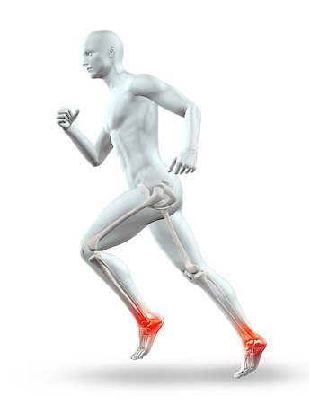 3D render of a male figure with skeleton running Stock Photo - Budget Royalty-Free & Subscription, Code: 400-08297517