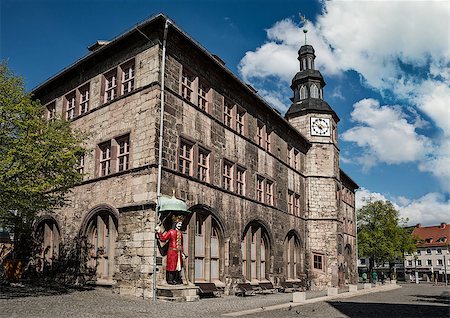 Nordhausen City Hall with famous Roland Statue, Thuringia, Germany Photographie de stock - Aubaine LD & Abonnement, Code: 400-08297678
