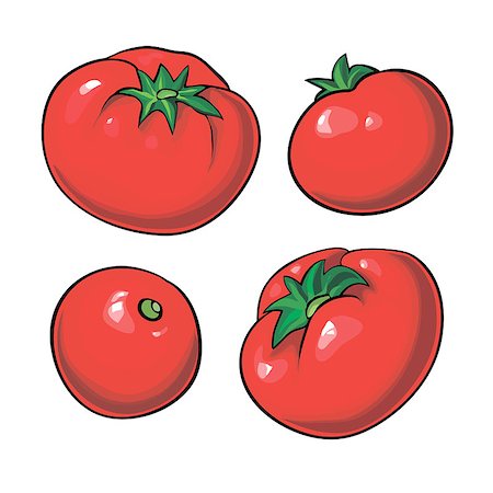 egnismoore (artist) - ripe red tomatoes isolated on a white background Photographie de stock - Aubaine LD & Abonnement, Code: 400-08297757