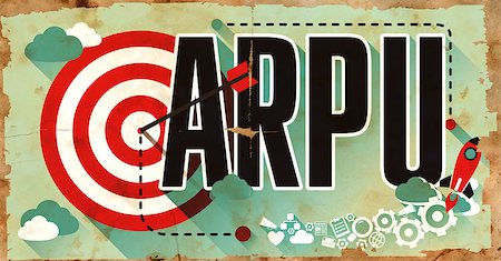 ARPU- Average Revenue Per User - Word Drawn on Old Poster. Business Concept in Flat Design. Stock Photo - Budget Royalty-Free & Subscription, Code: 400-08297849