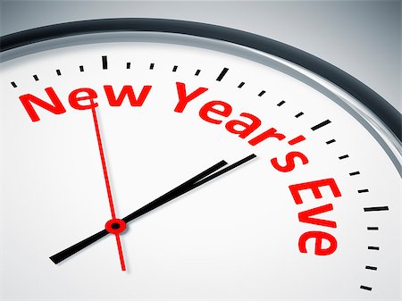 An image of a nice clock with the text new year´s eve Photographie de stock - Aubaine LD & Abonnement, Code: 400-08297910