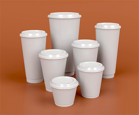 simsearch:400-08978724,k - Takeaway coffee cups with different sizes Photographie de stock - Aubaine LD & Abonnement, Code: 400-08297957