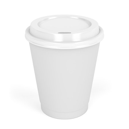 simsearch:400-08794469,k - Paper coffee cup on white background Foto de stock - Super Valor sin royalties y Suscripción, Código: 400-08297958