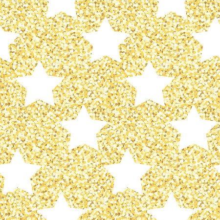 New Year seamless gometric pattern with golden glitter textured stars, vector illustration Stock Photo - Budget Royalty-Free & Subscription, Code: 400-08298470