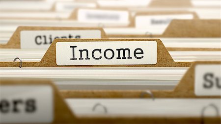 simsearch:400-08187688,k - Income Concept. Word on Folder Register of Card Index. Selective Focus. Fotografie stock - Microstock e Abbonamento, Codice: 400-08299028