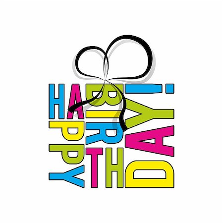 simsearch:400-04895179,k - Happy Birthday Greeting Card On Background vector Illustration Stock Photo - Budget Royalty-Free & Subscription, Code: 400-08299314
